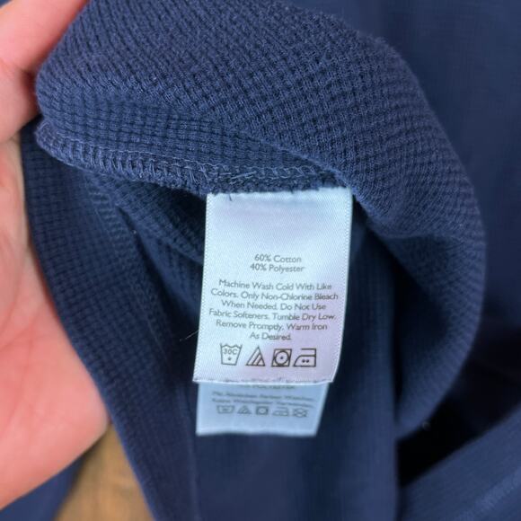 Eddie Bauer Mens Sweatshirt Blue Moose Graphic Thermal Pullover Long Sleeve TXL - Picture 13 of 14